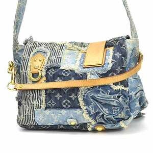 Louis Vuitton Bag Shoulder Blue Monogram Denim Canvas Posty